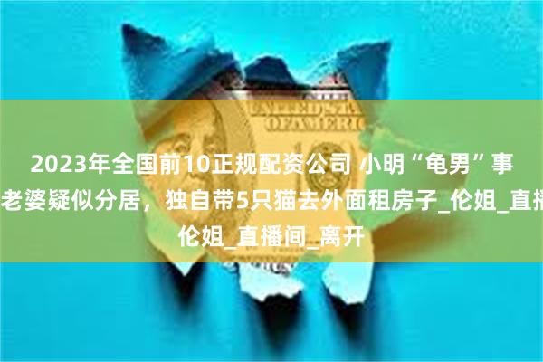 2023年全国前10正规配资公司 小明“龟男”事件后，和老婆疑似分居，独自带5只猫去外面租房子_伦姐_直播间_离开