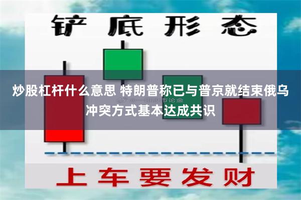 炒股杠杆什么意思 特朗普称已与普京就结束俄乌冲突方式基本达成共识